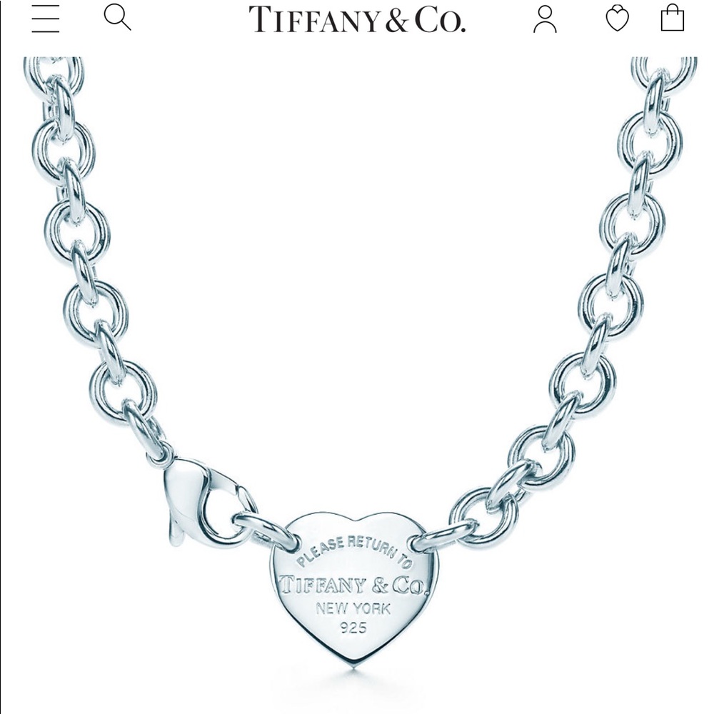 Authentic Tiffany heart tag choker